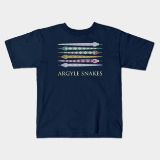 Argyle Snakes Sweater Socks Scottish Diamond Pattern Kids T-Shirt